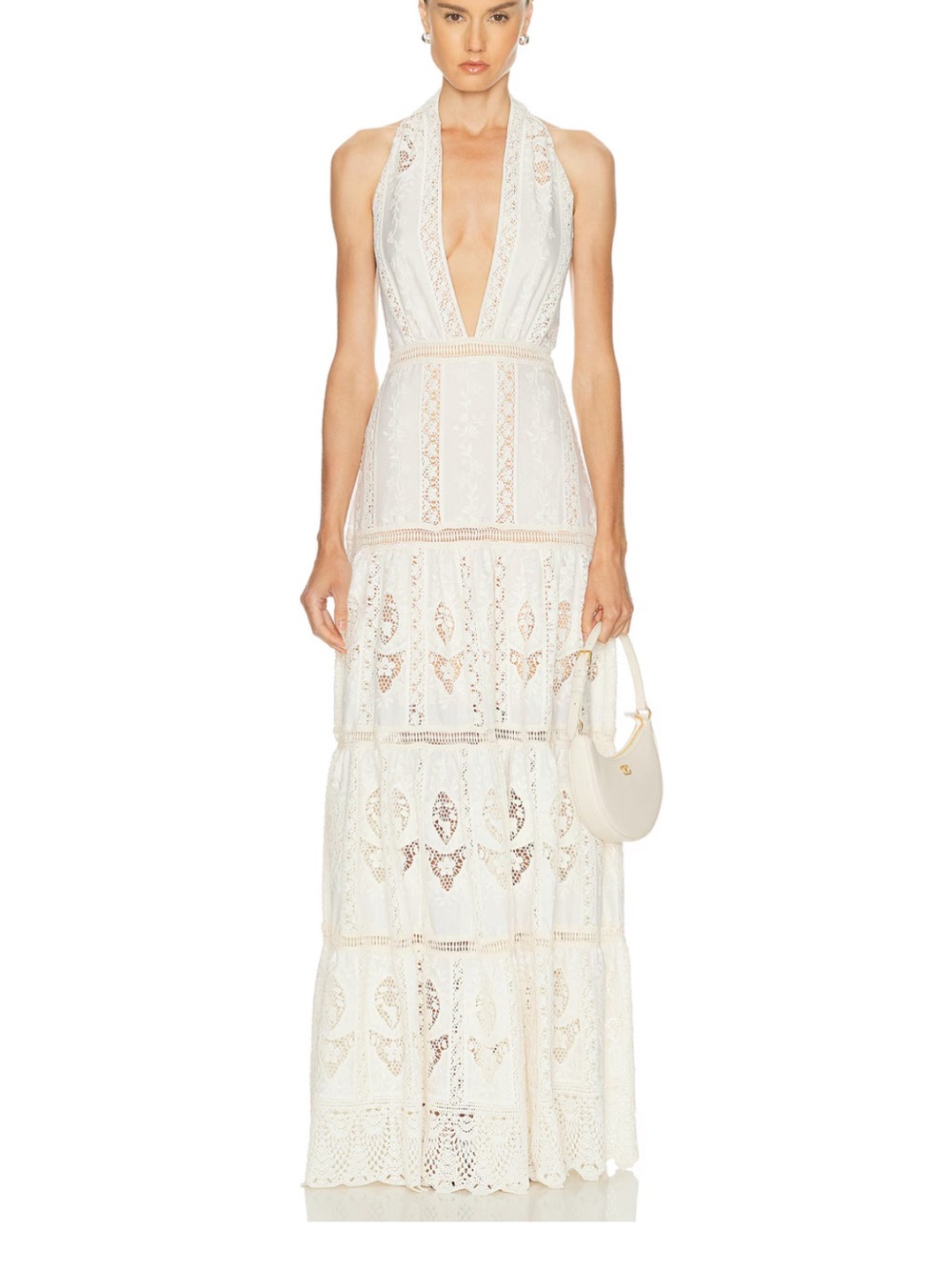 Johanna Ortiz Luz Tropical Maxi Dress Embroidered Lace Size 10 NWT MSRP $1,995